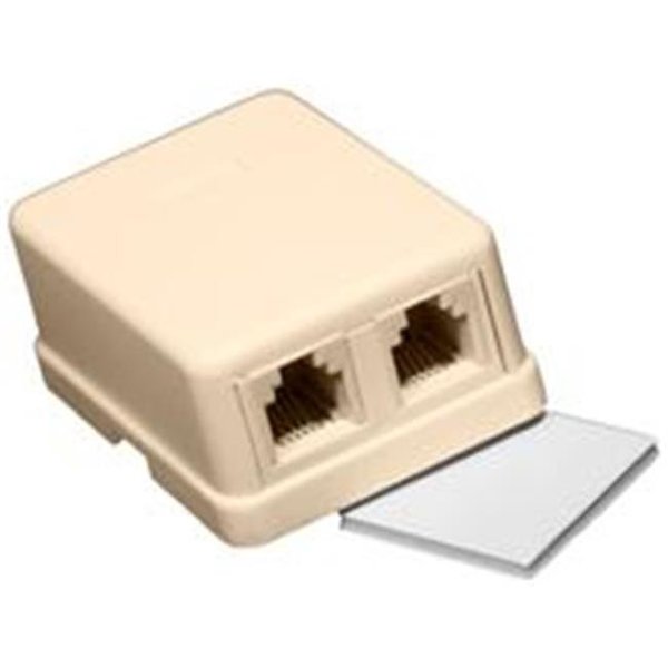 Doomsday Double Surface Mount Wall Jack Lt. Almond DO390796